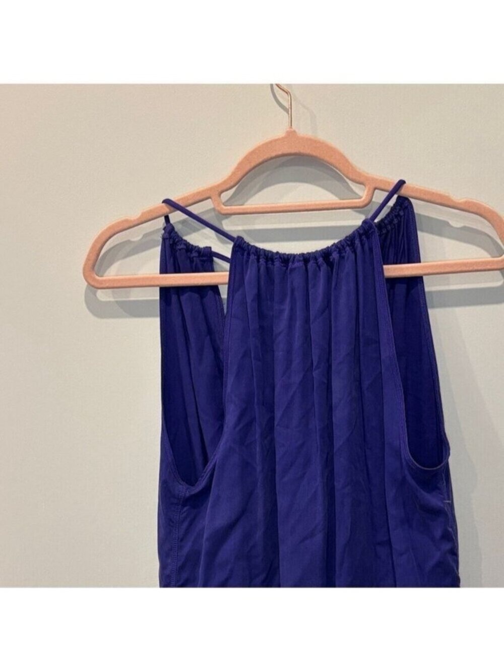 Lululemon Royal Blue TENCEL Halter Tie Back Romper Open Back Size 6 0569 - Picture 4 of 9